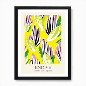 Marche Aux Legumes Endive Summer Illustration 4 Art Print