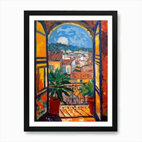 Window View Of Rome In The Style Of Fauvist 4 Art Print
