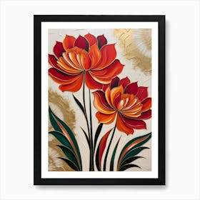 'Red Flowers' 1 Art Print