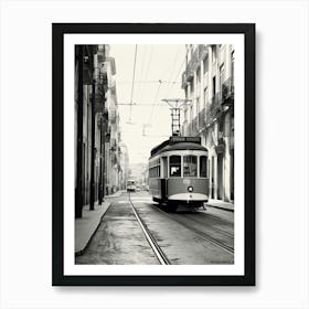 Lisbon, Portugal, Black And White Photography 1 Art Print