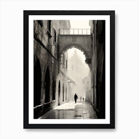 Split, Croatia, Mediterranean Black And White Photography Analogue 1 Art Print