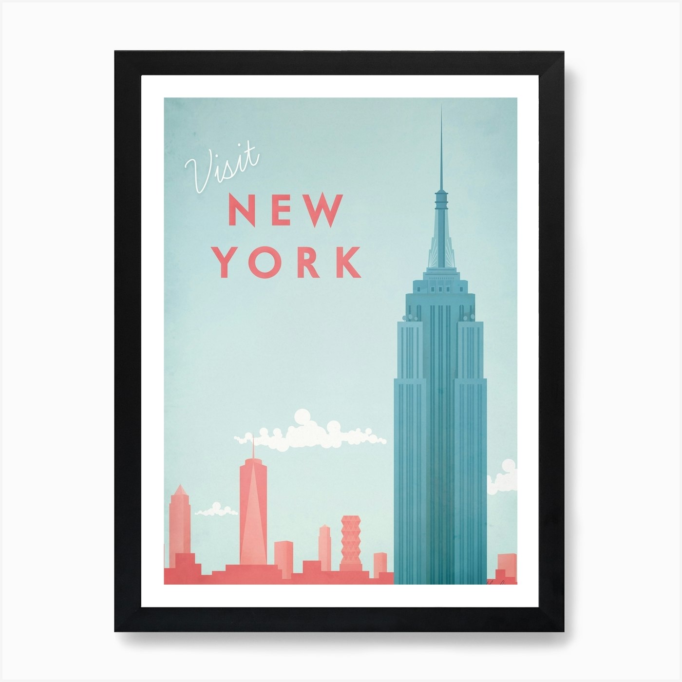 Visit New York Art Print By Travel Poster Co Fy