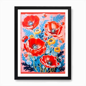 Poppies All Day Art Print