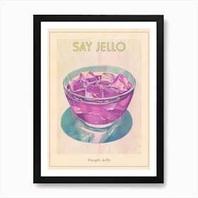 Purple Jelly Vintage Cookbook Illustration 2 Poster Art Print