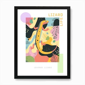 Leopard Lizard Abstract Modern Illustration 1 Poster Art Print