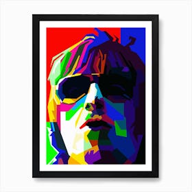 Liam Gallager Oasis Singer Pop Art Wpap Art Print