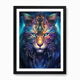 Psychedelic Cat 2 Art Print