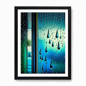 Rain On Window Water Waterscape Pop Art Photography 1 Art Print
