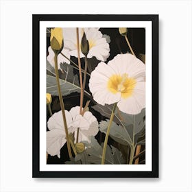 Flower Illustration Evening Primrose 3 Art Print