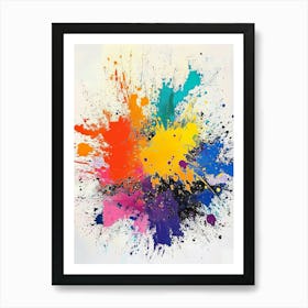 Colorful Splash Canvas Print Art Print