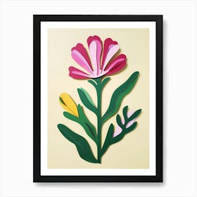 Cut Out Style Flower Art Freesia 1 Art Print