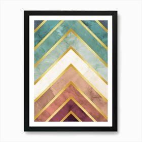 Geometry with gold and textures 3 Art Print