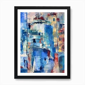 Port Of Beirut Lebanon Abstract Block 2 harbour Art Print