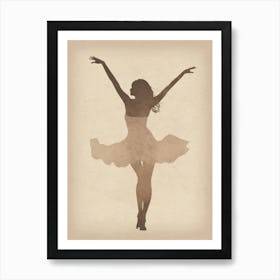 Silhouette Of A Dancer Art Print