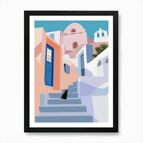 Santorini Island Art Print