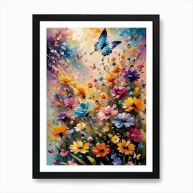 Butterfly In The Garden Art Print