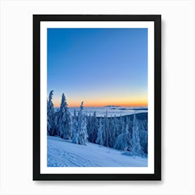 A Winter Scenario At The Heart Of The Arctic Where Pines And Wilderness Blend With The Serene Hues (7) Art Print