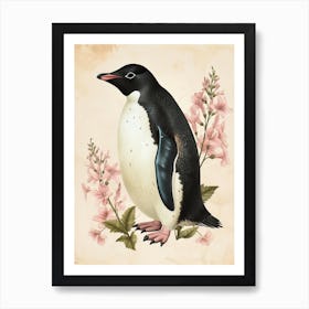 Adlie Penguin Signy Island Vintage Botanical Painting 3 Art Print