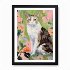 A Turkish Van Cat Painting, Impressionist Painting 5 Art Print