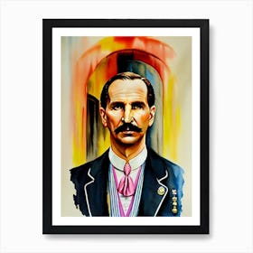 Ralph Fiennes In The Grand Budapest Hotel Watercolor 3 Art Print