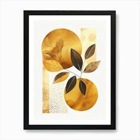 Golden Leaves Canvas Print 1 Art Print