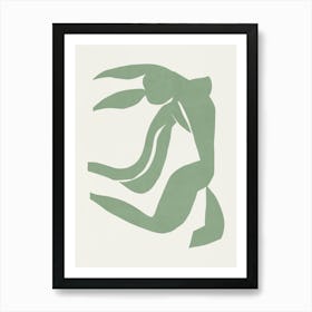 Inspired by Matisse - Green Nude 01 Art Print