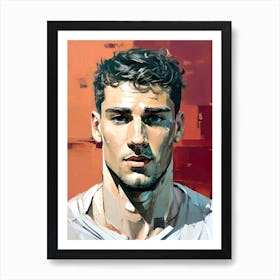 Portrait Of A Soccer Player Art Print