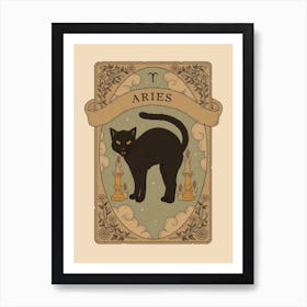 Cats Astrology Aries Art Print