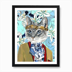 Gray Cat Art Print