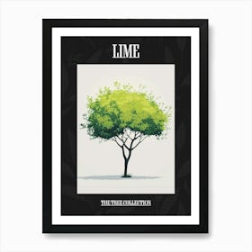 Lime Tree Pixel Illustration 1 Poster Art Print