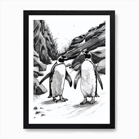 King Penguin Exploring Their Environment 1 Art Print