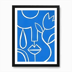 'Blue Flower' 1 Art Print