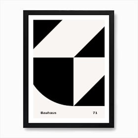 Geometric Bauhaus Poster B&W 71 Art Print