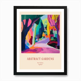 Colourful Gardens Kew Gardens United Kingdom 4 Red Poster Art Print