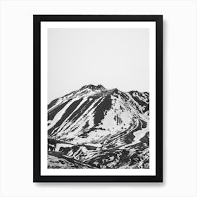 Black And White Mountain 3 Art Print