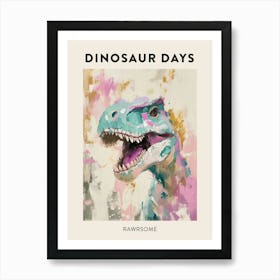 Rawrsome Dinosaur Poster Art Print