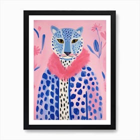 Playful Illustration Of Cheetah For Kids Room 2 Art Print