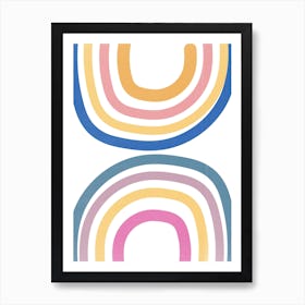 Double Upside Down Rainbow Art Print