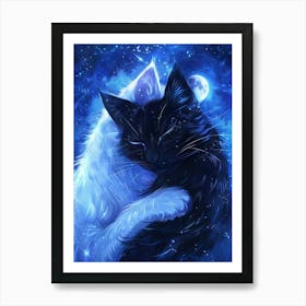 Black And White Cats 4 Art Print