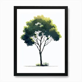 Sycamore Tree Pixel Illustration 2 Art Print