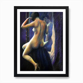 Nude in Front of Mirror (2012) Art Print