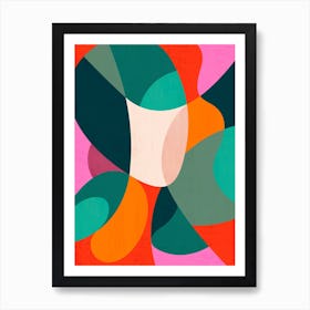 Abstract Geometric Retro Woman Art Print