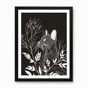 Bengal Cat Minimalist Illustration 2 Art Print