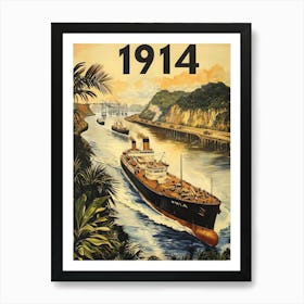 Aihrgdesign A Vintage Poster Celebrating The Opening Of The P D75ab045 B060 43c2 Bb93 306d76e6e7ba 2 Art Print