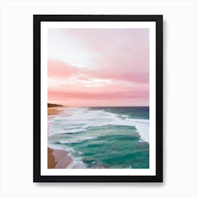 Blacksmiths Beach, Australia Pink Photography 1 Art Print