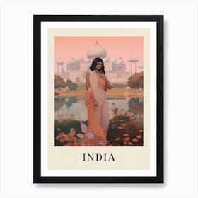 Vintage Travel Poster India 3 Art Print