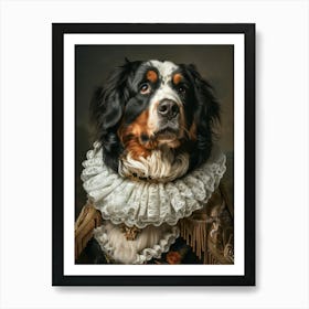 Rococo Royal Bernese Mountain Dog Art Print