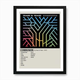 Communion By Years & Years 2015 Poster Art Print