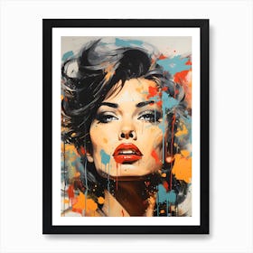 Modern Pop Art Portrait Of A Woman Art Print