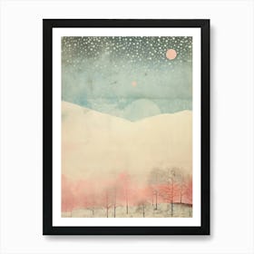 Hokkaido. Winter: Vintage Japanese Aesthetic Landscape Wall Art Home Decor Art Print